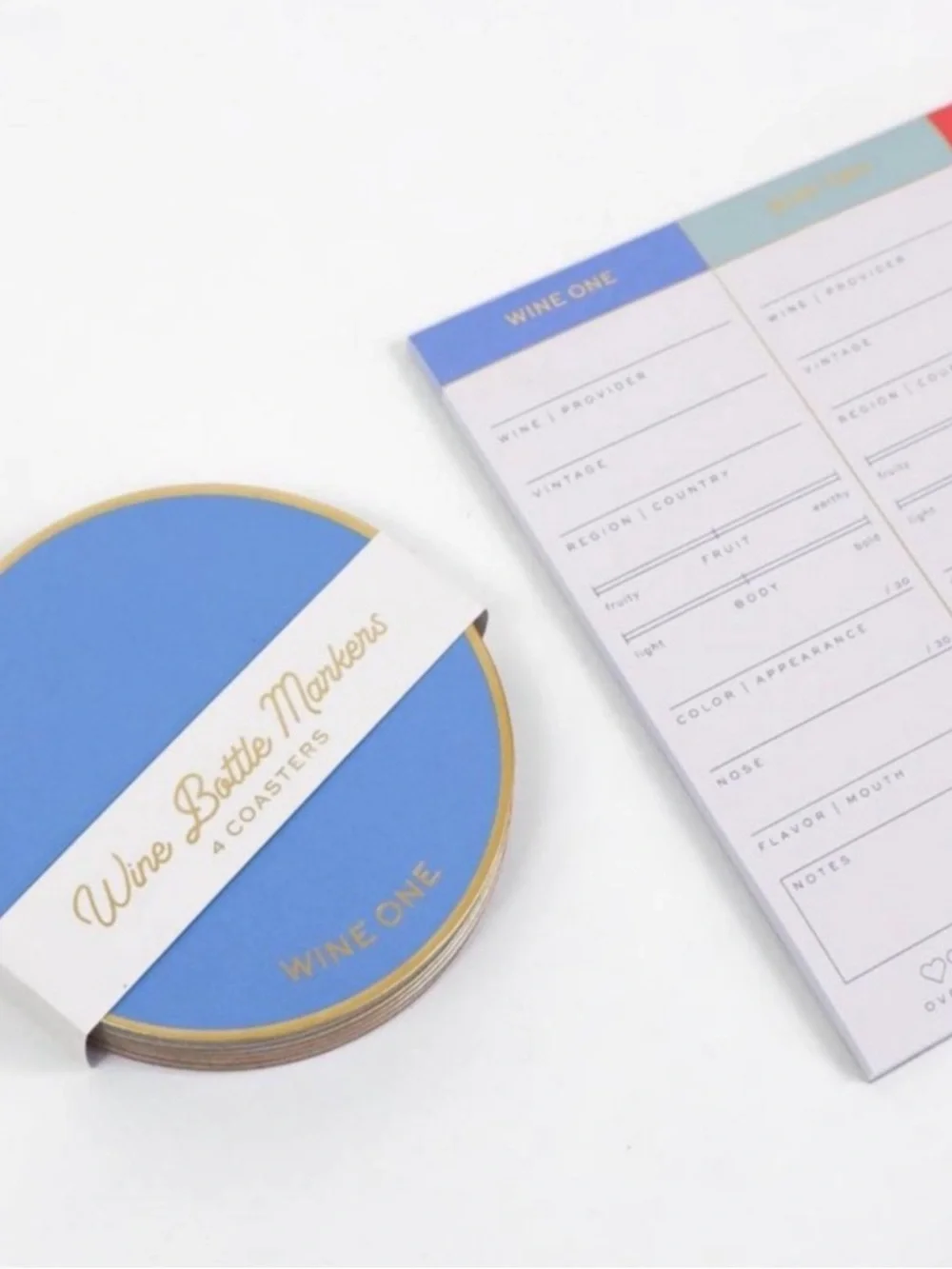Wine Tasting Party Kit - Blue & Multicolor Stripe